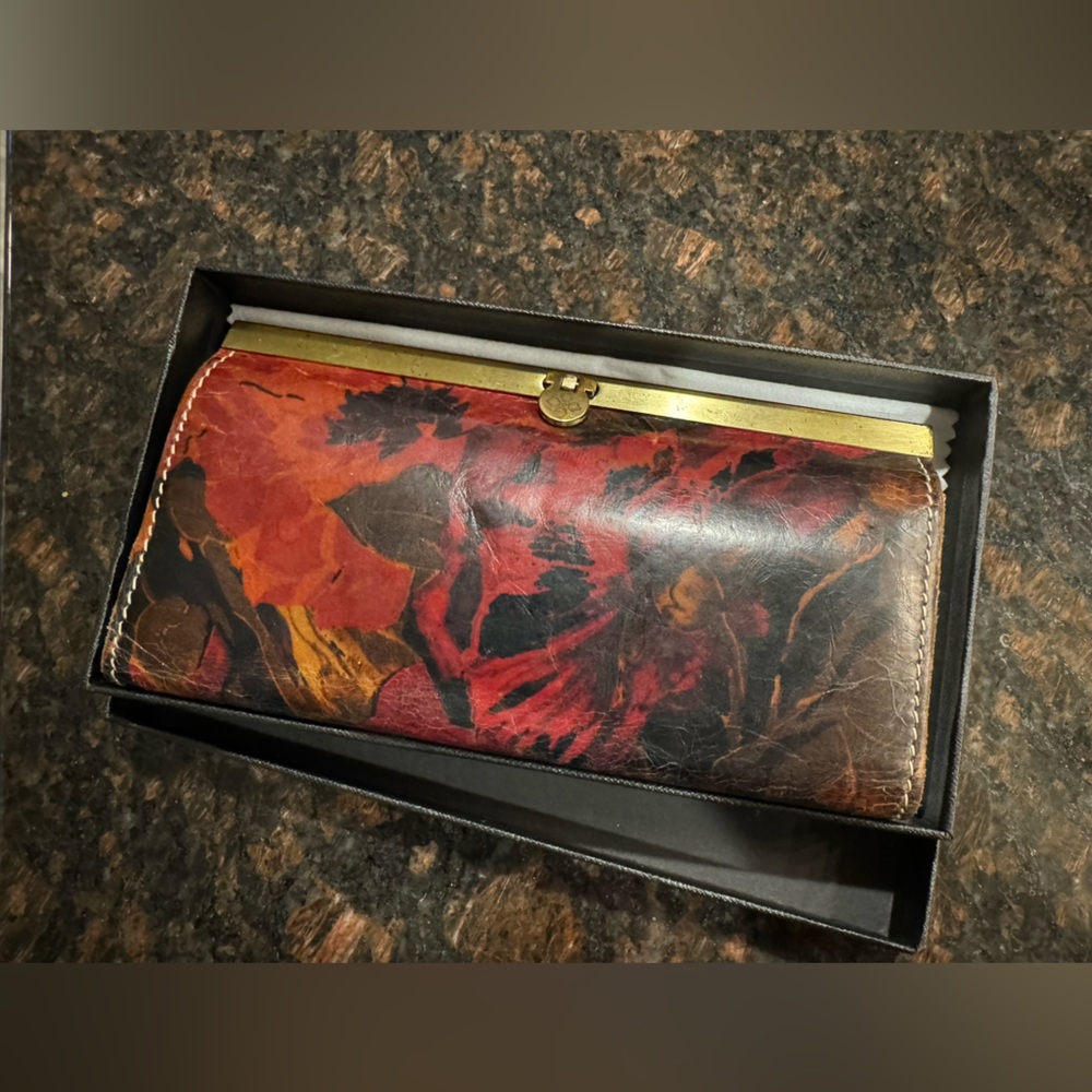 Patricia Nash painted leather floral wallet